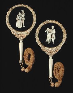 Pair of Hand Mirrors, Probably Made in Canton, Qianlong Period, 1736-95 by Chinese School